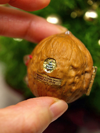 Christmas in a walnut
