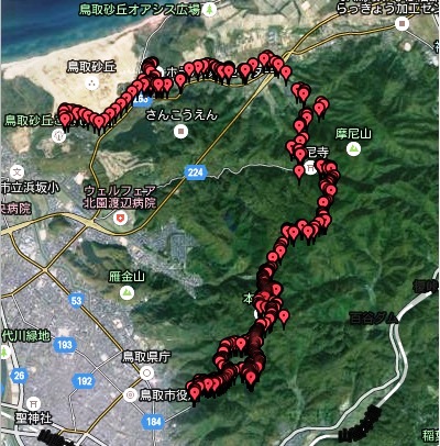 GPS 砂丘→樗谷神社 加工済み