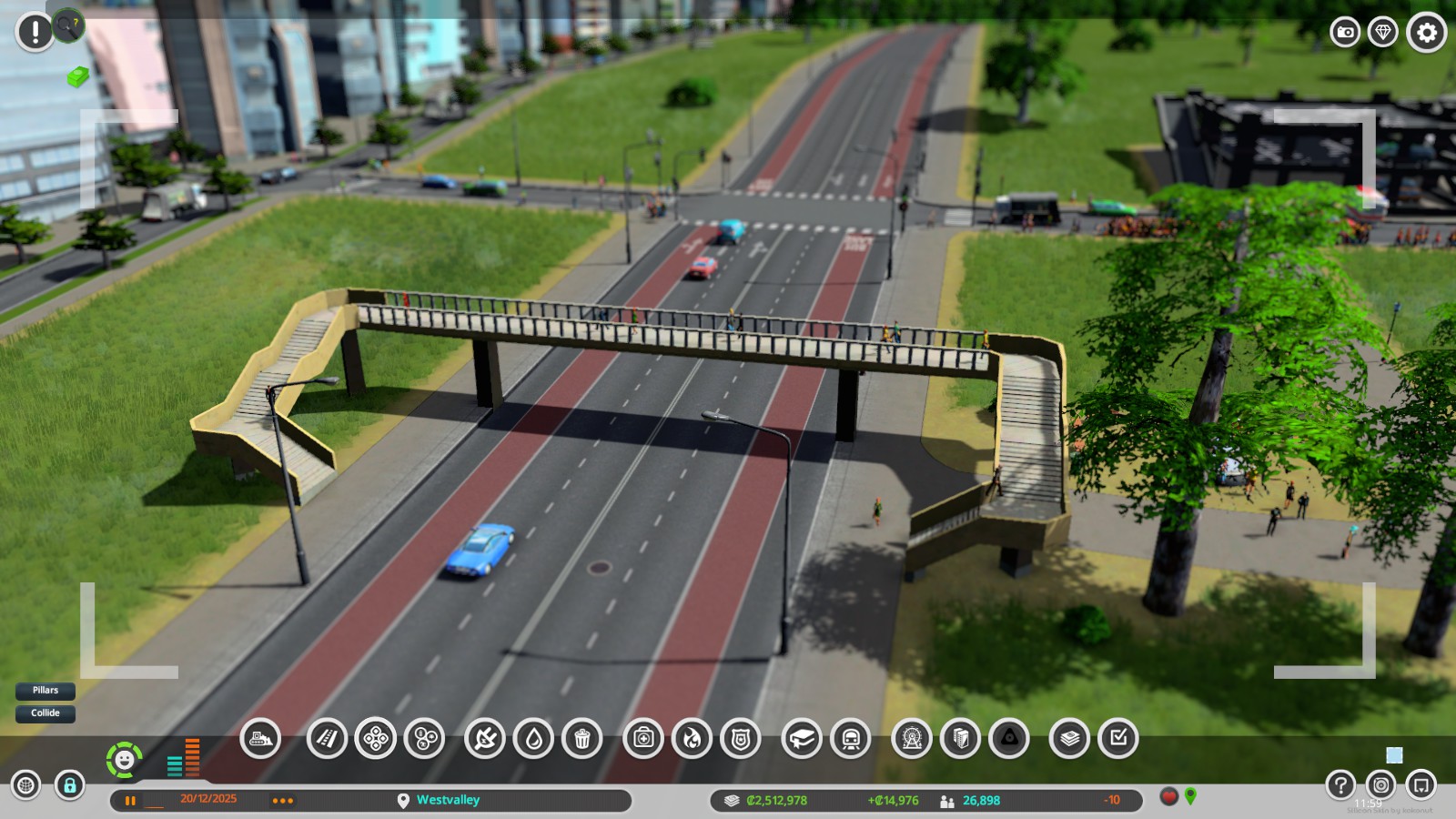 歩道橋と道路角度表示mod コロラドのページ