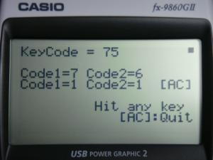 KeyCode for 9860 KeyCode