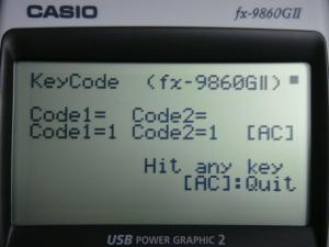 KeyCode for 9860 Start