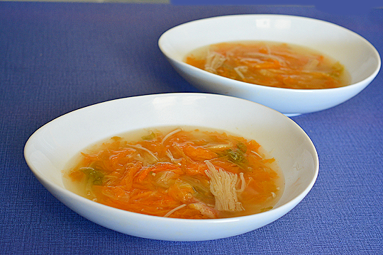 オレンジ白菜のスープ