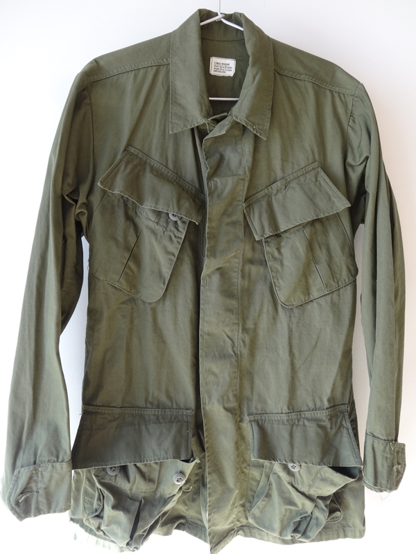 US ARMY JUNGLE FATIGUE JACKET/ X-SMALL-REGULAR / 1969 / DEADSTOCK 