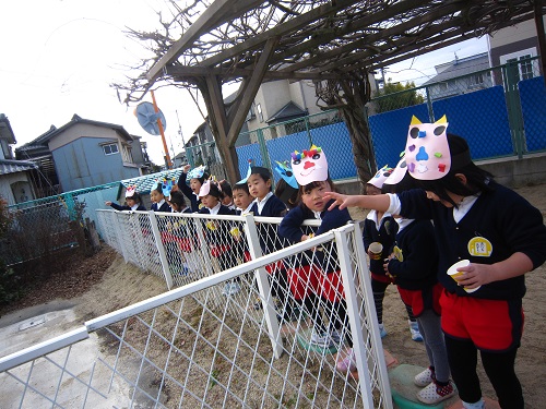 豆まき年少1